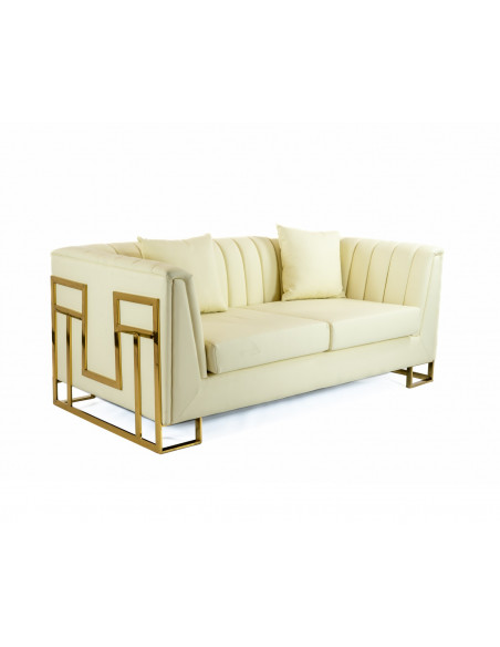 Eleganska dwuosobowa sofa glamour styl nowojorski BLANCA