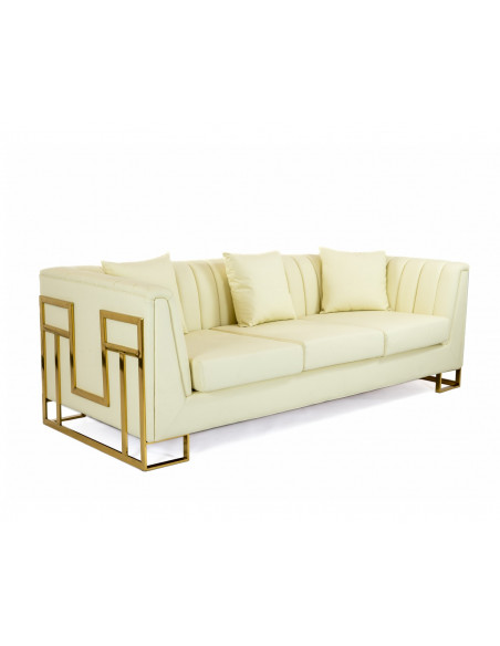 Elegancka trzyosoboowa sofa glamour styl nowojorski nowoczesny BLANCA
